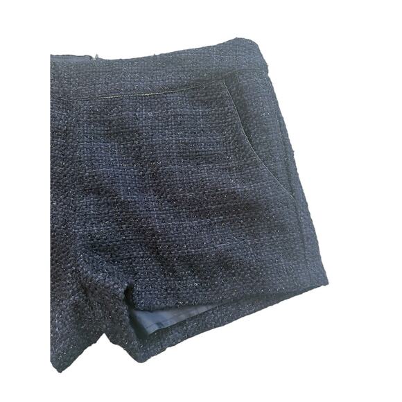 Monteau Women's Large L Navy and Black Tweed‎ Shorts - Picture 2 of 5